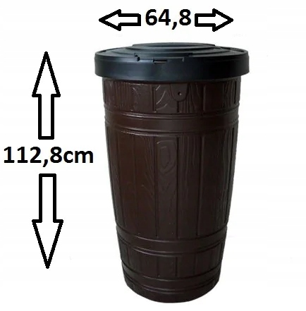 Zbiornik na deszczówkę CZARNY 265L beczka Woodcan Kolor czarny