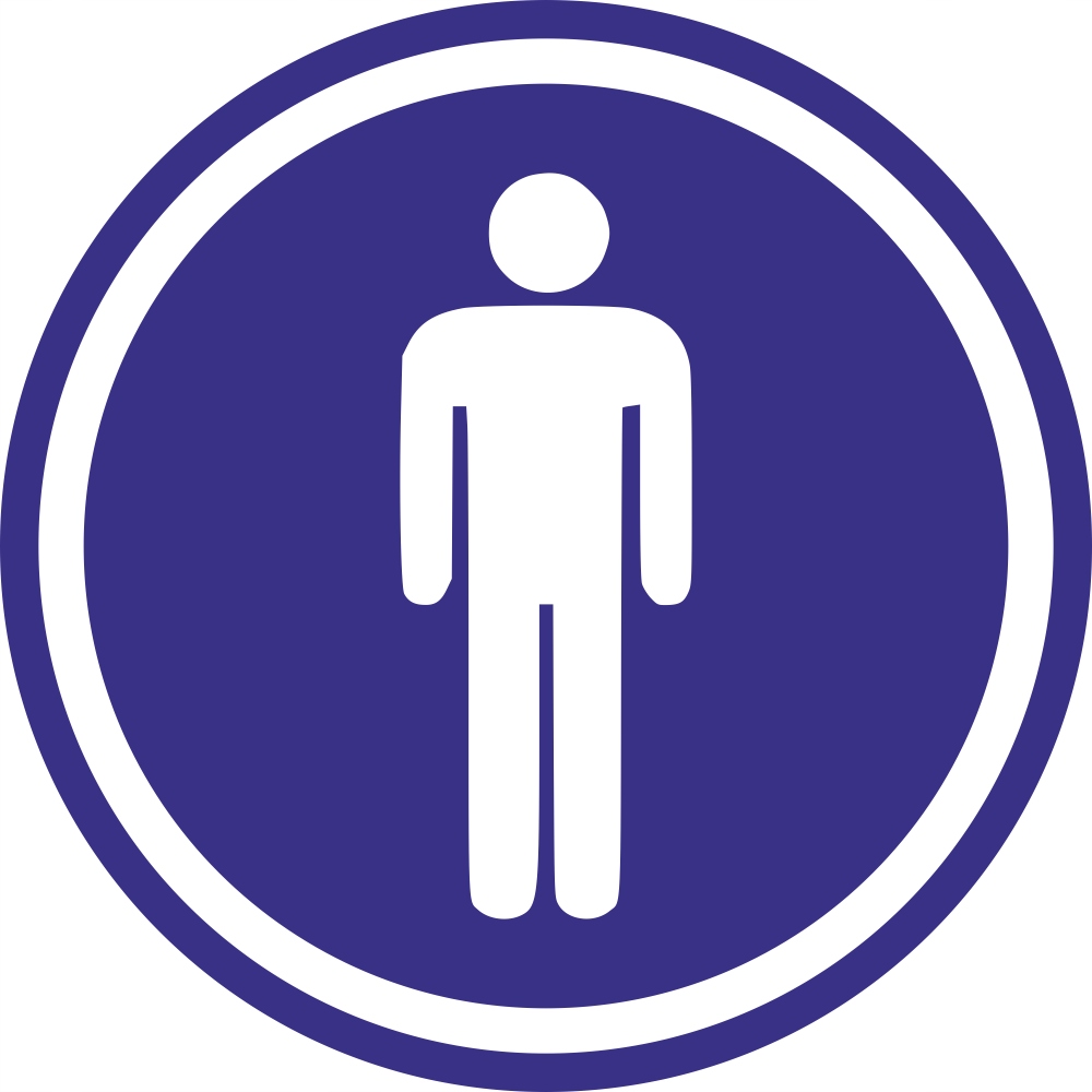 

Naklejka informacyjna Wc toaleta męska 10 cm
