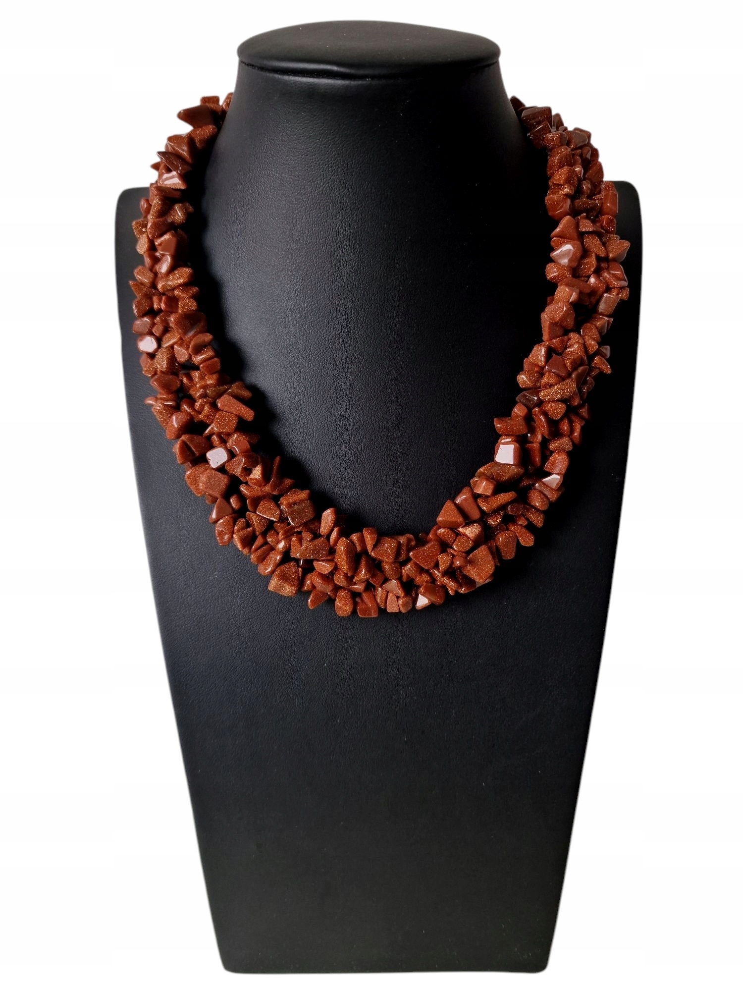 Vintage Pouštní Písek Náhrdelník Gold Fuss Kameny Štěstí Dobrá Aura