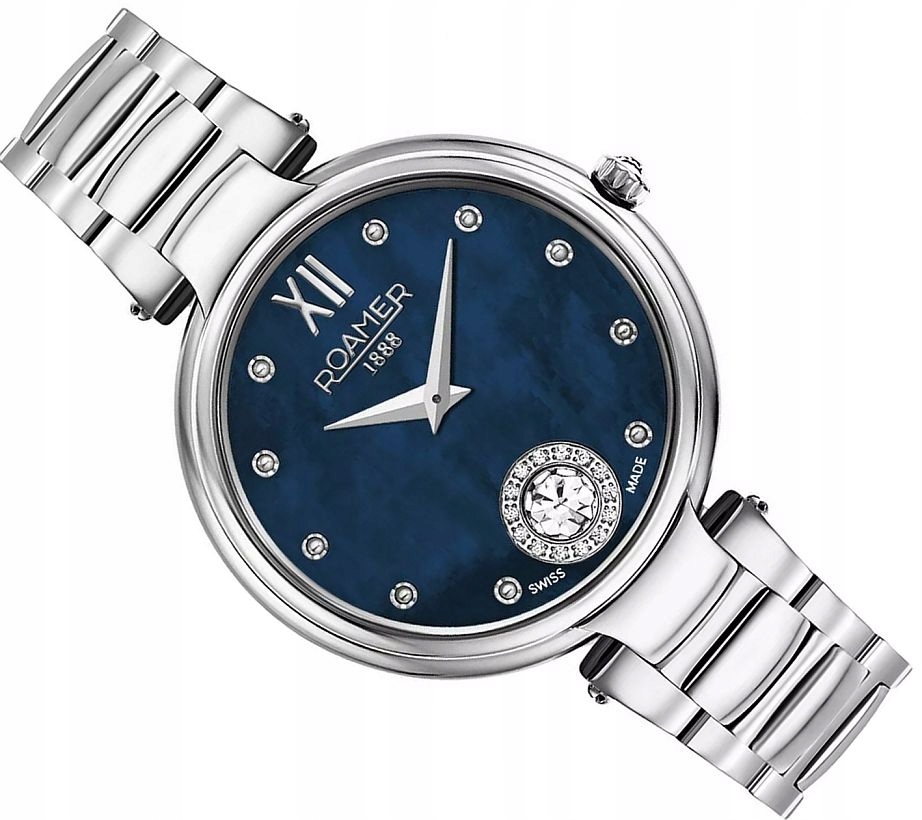 Švýcarské Dámské Hodinky Roamer 600843 41 49 50 Aphrodite Blue Pearl +box