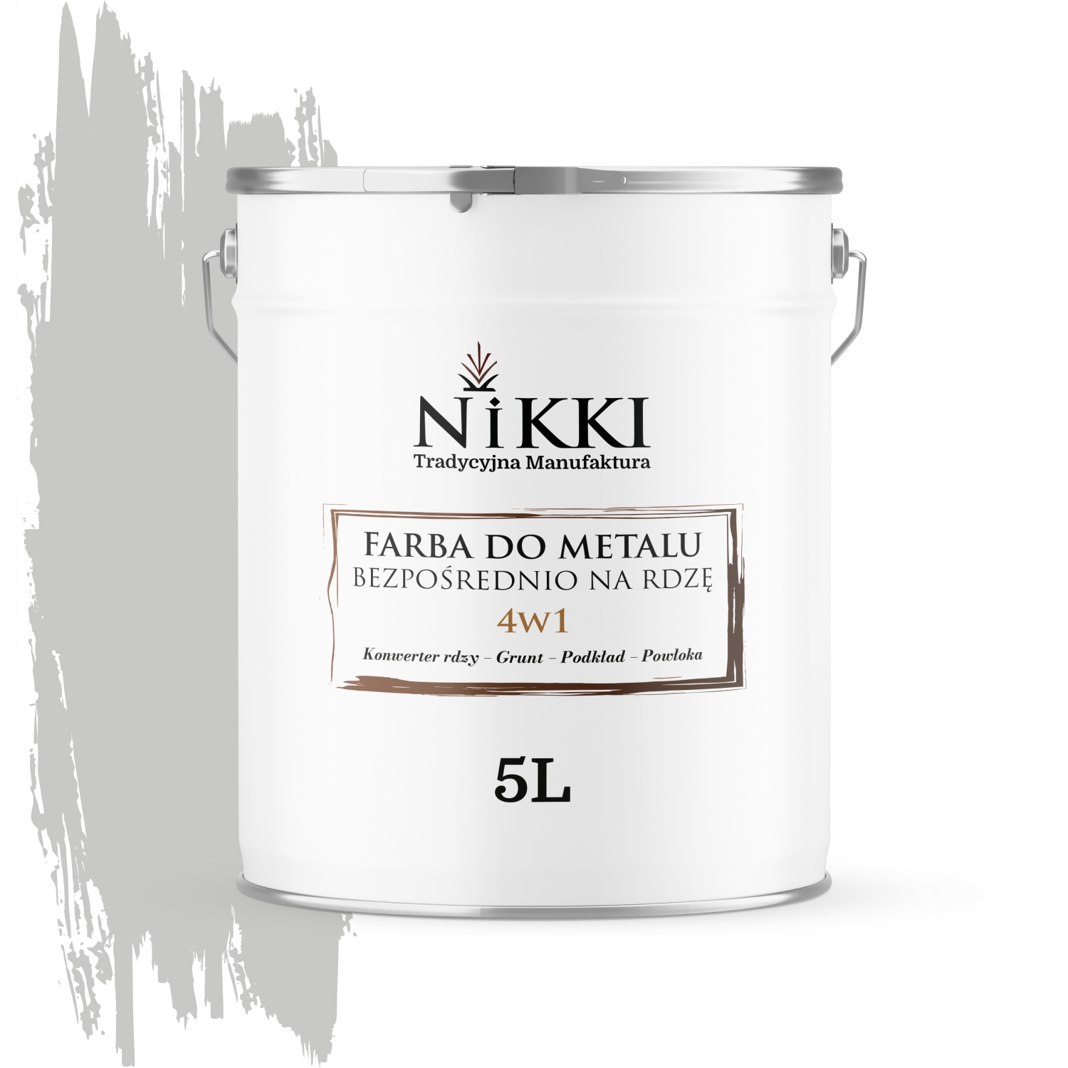 Farba Na Kov Priamo Na Hrdzu Pozinkovaná 4v1 Sivá Mliečna Ral 7047 Mat 5L
