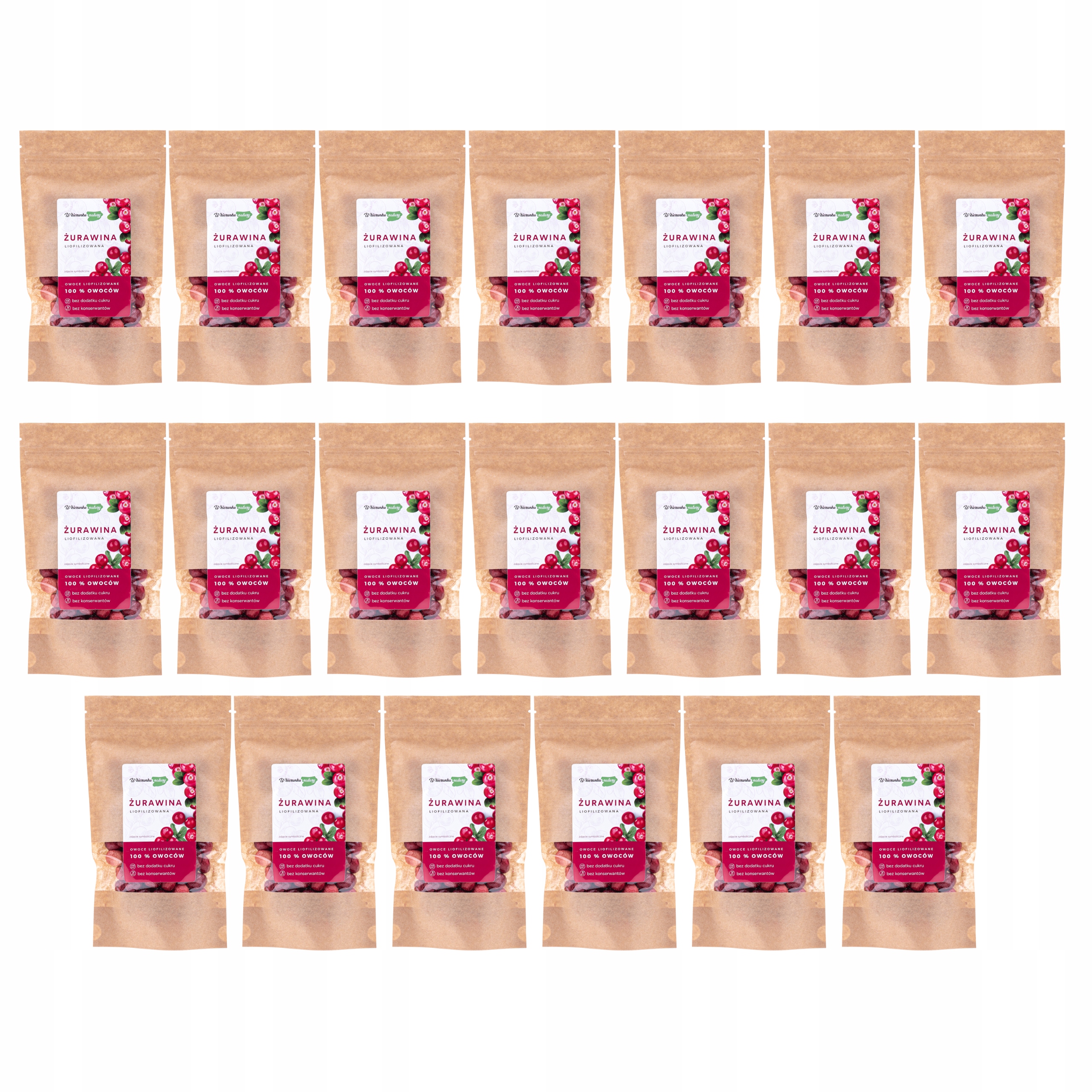 Brusinky Lyofilizované 20 g x 20 kusů přírodní Bez Přísad