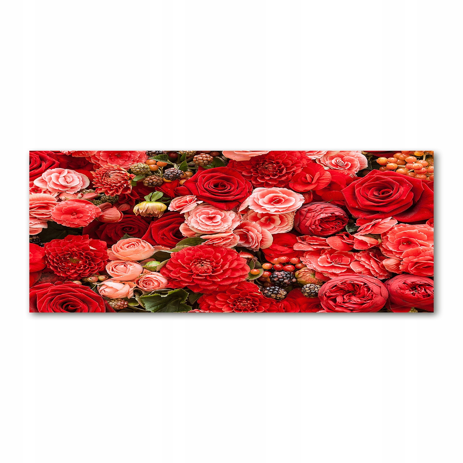 

Foto obraz akryl zdjęcie Czerwone kwiaty 125x50 cm