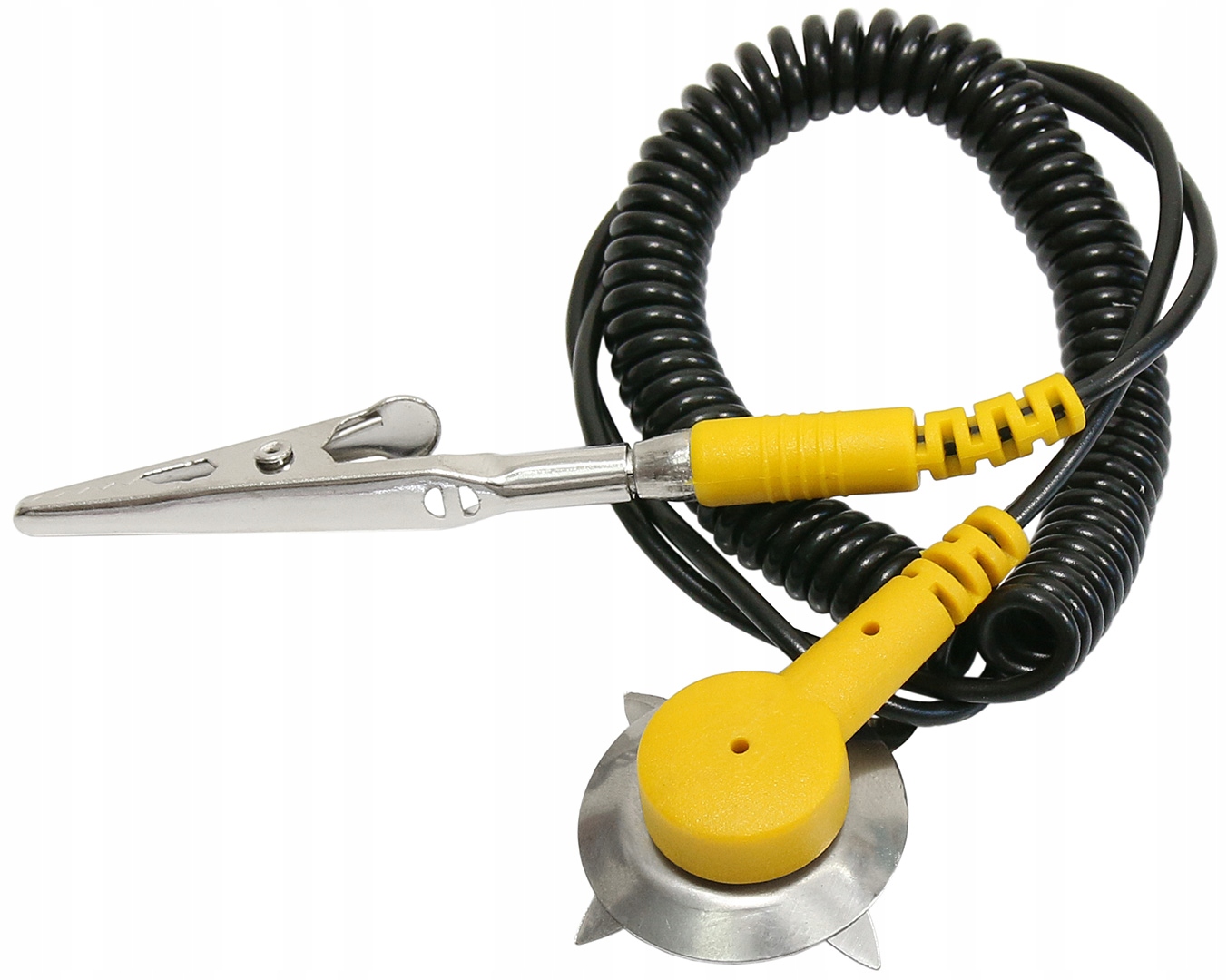 PRZEWÓD KABEL UZIEMIAJĄCY ŁĄCZNIK MAT ESD KLIPS KROKODYLEK UZIEMIENIE 1,5m