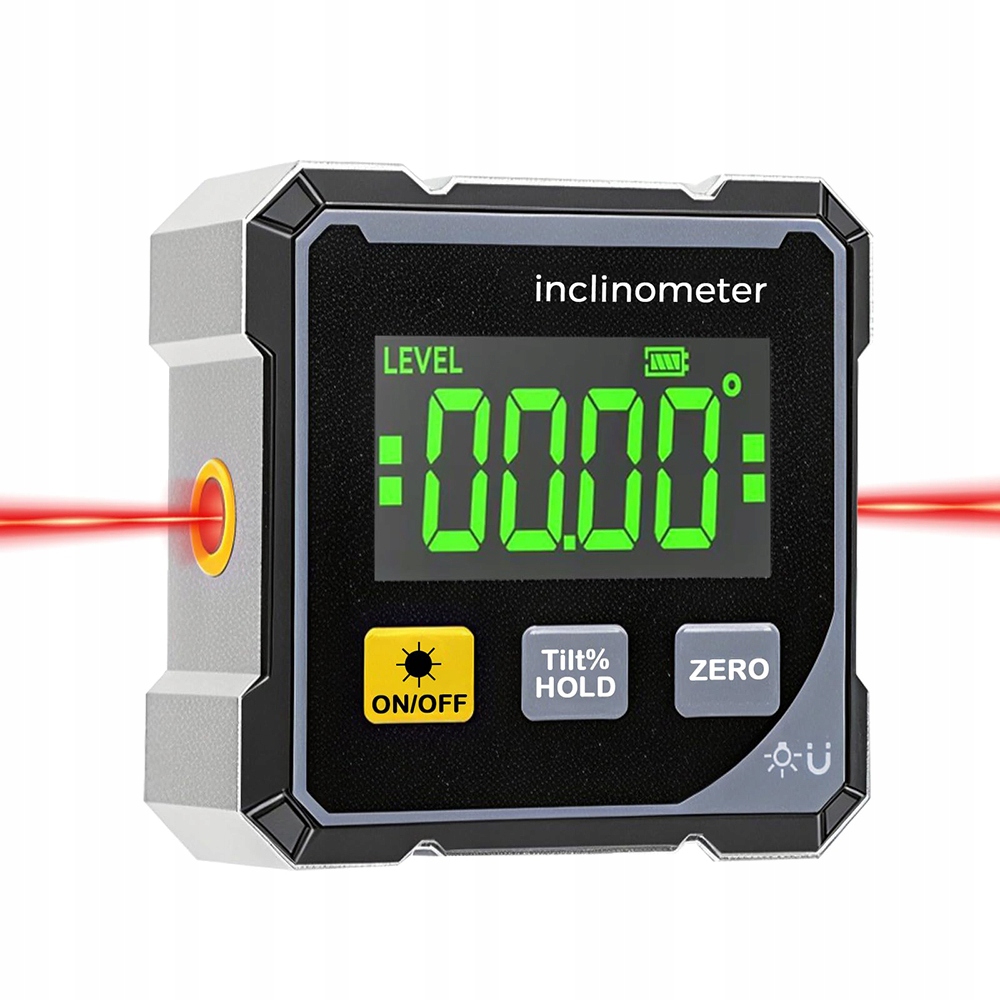 4x90° Laserowy Kątomierz Cyfrowy Inklinometr Usb Ładowalny Magnetyczny