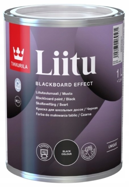 Tikkurila Liitu Farba Tablicowa Czarna Black 1L