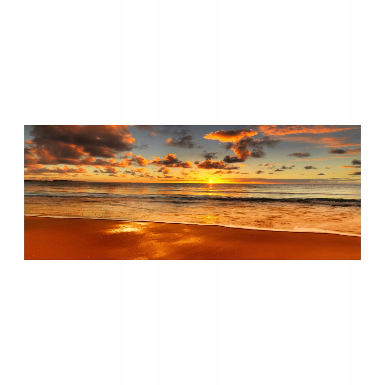 

Foto obraz szkło akryl Zachód słońca plaża 125x50
