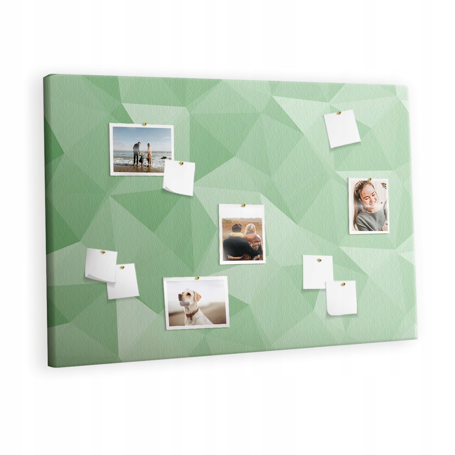 Obraz na zeď s funkcí tabule Trojúhelníky abstrakce 120 x 80 cm připínáčky