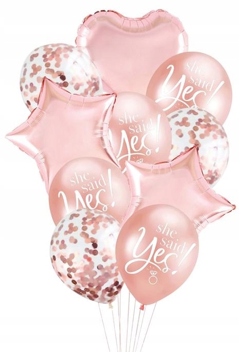 

Balony Wieczór Panieński Rose Gold Konfetti 10 Szt