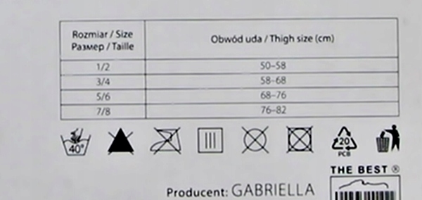 Gabriella opaska na uda przeciw otarciom 5/6 Marka Gabriella