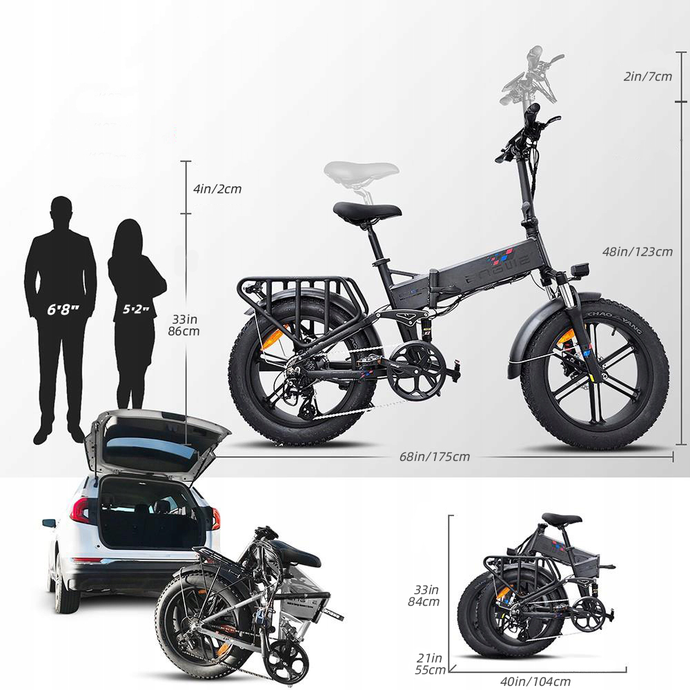 Rower elektryczny Engwe ENGINE PRO 750W 45KM/H Akumulator litowo-jonowy