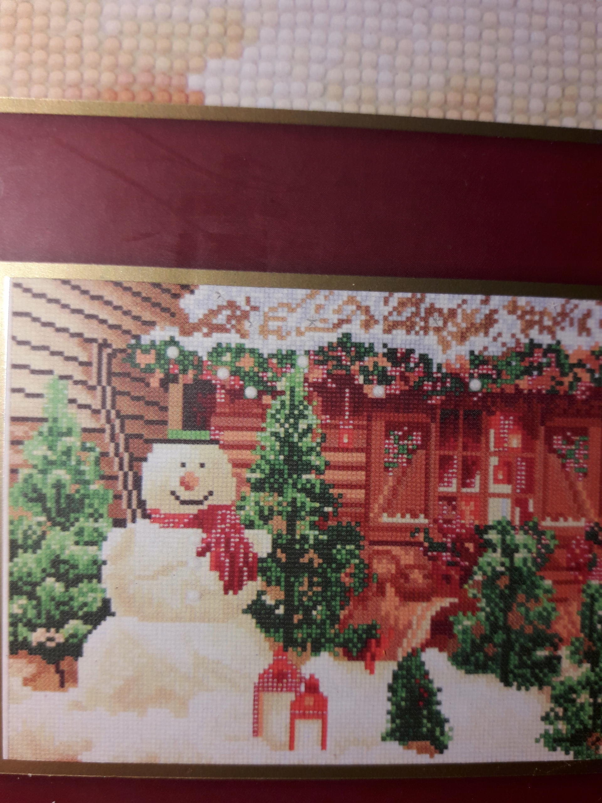 Malování Diamantová Výšivka Neon Sněhulák dárek 788