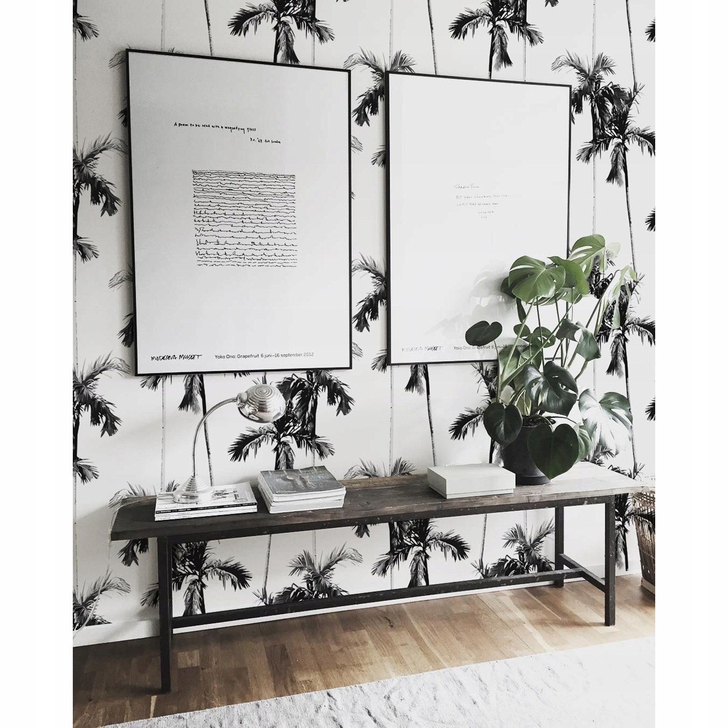 

Fototapeta do salonu Czarno-białe palmy 152x104 cm