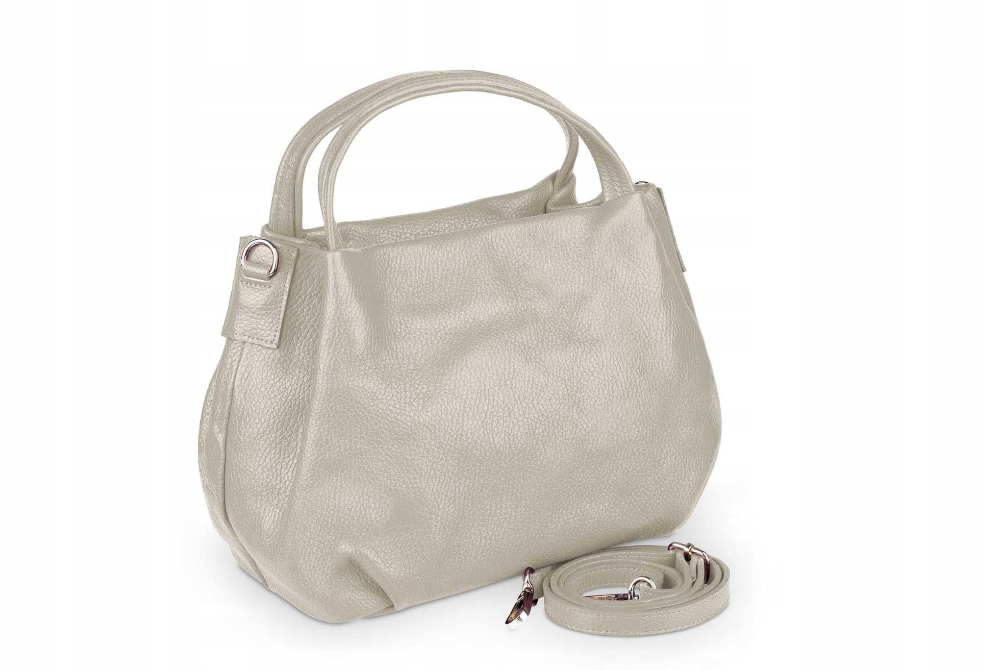 Kožená kabelka Vera Pelle Bolsa Béžová