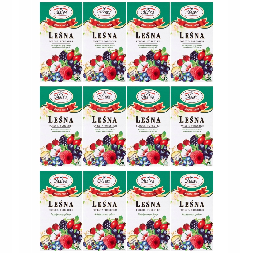 Malwa lesní plody a bylinný čaj 40 g (20 x 2 g) x 12 kusů