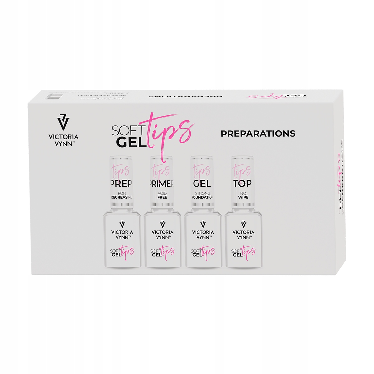 Zestaw preparatów do tipsów akrylowych SOFT GEL TIPS 4x15ml Victoria Vynn