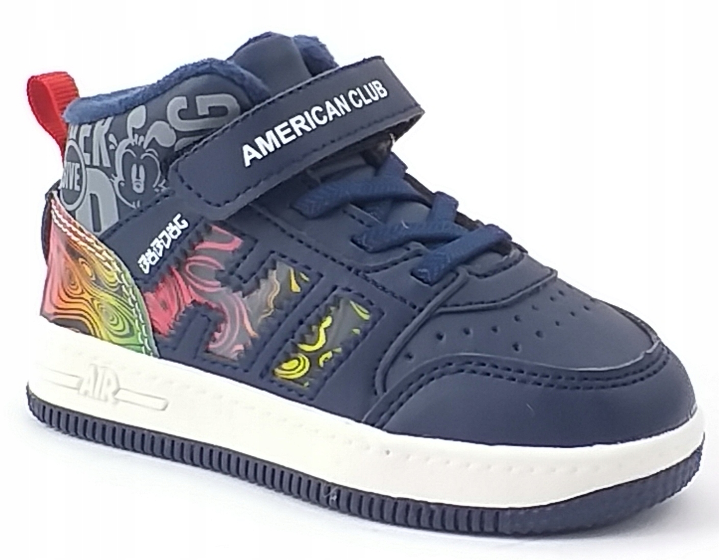 AMERICAN CLUB BD25 OCIEPLANE OBUWIE ZIMOWE TRAPERY CIEPŁE NA RZEP GRANAT 22