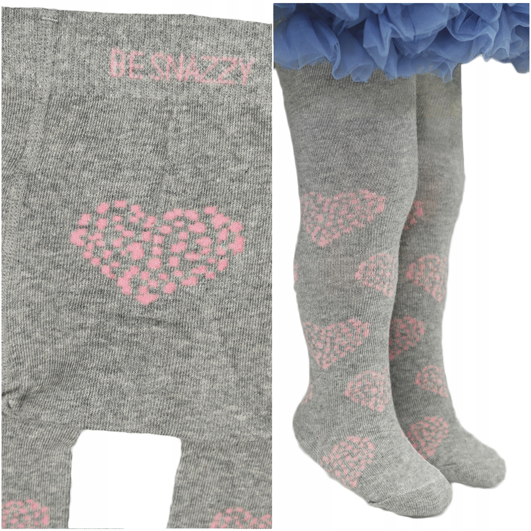 

Rajstopy rajstopki r.92-98 szare w serca w.638