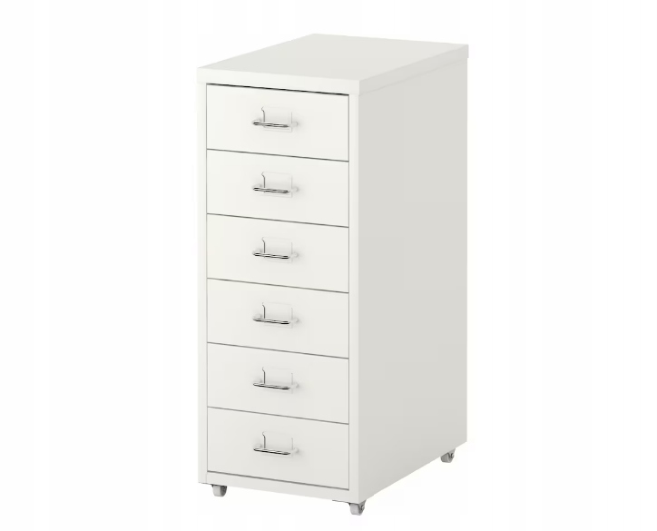 Ikea Helmer Komoda na kolieskach, biela, 28x69 cm
