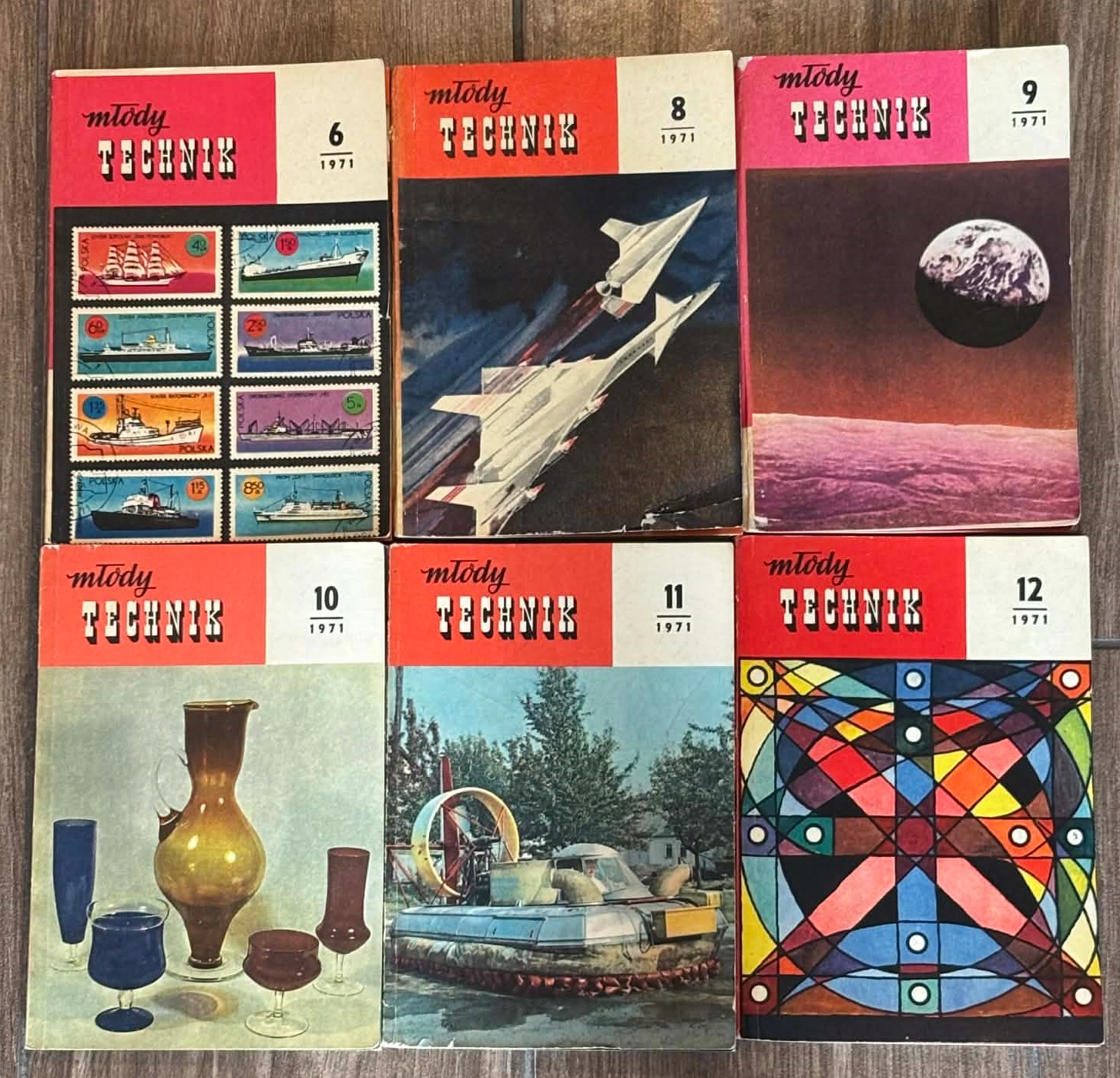 Młody technik 1971 6 numerów