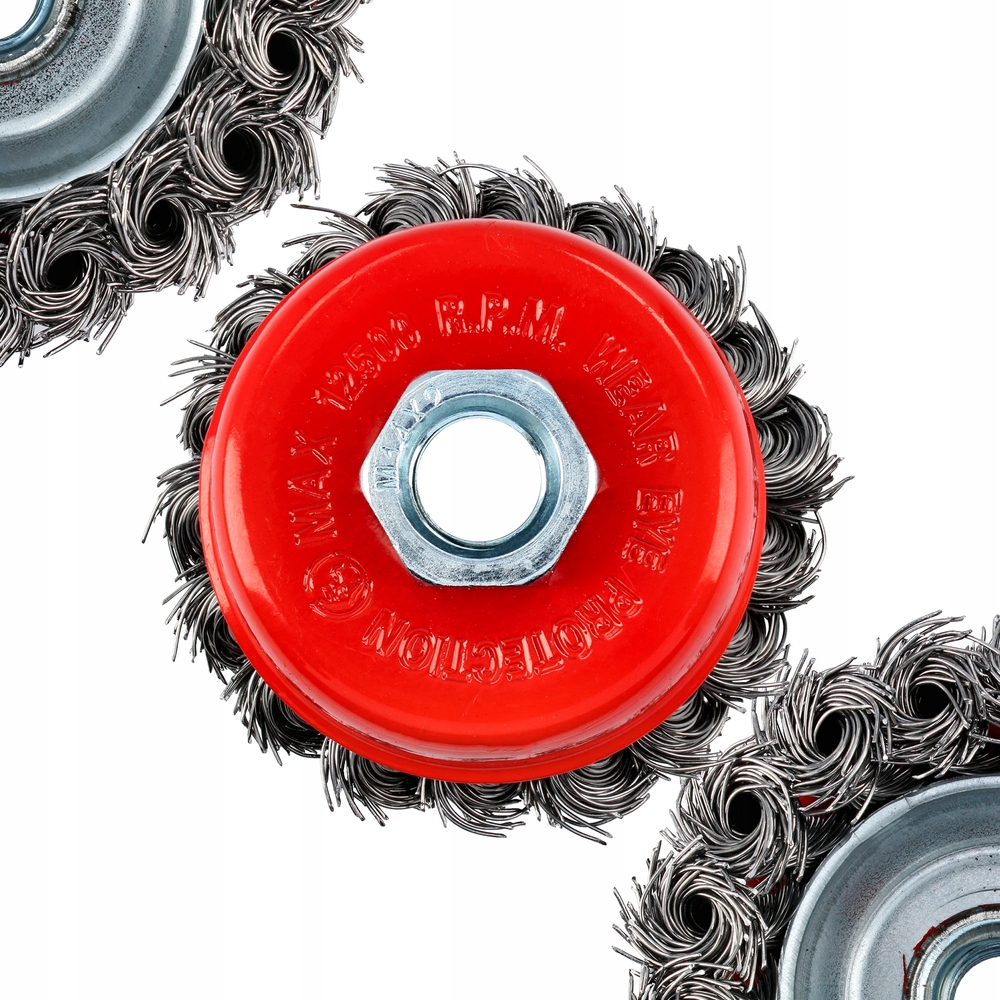 SZCZOTKA DRUCIANA DOCZOŁOWA PLECIONA M14 75mm