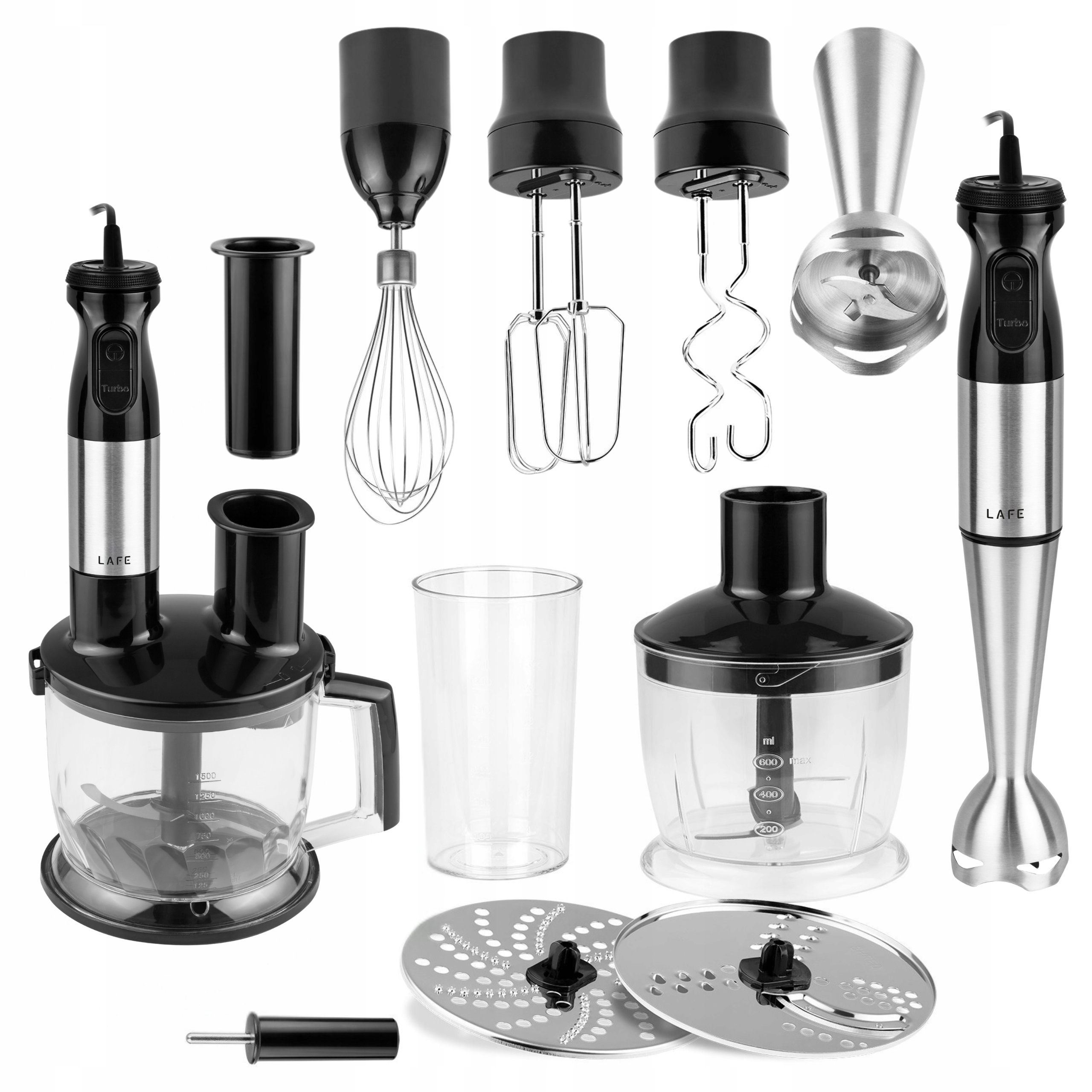 Mocny Blender Ręczny Wielofunkcyjny Mikser 2 Tarcze Malakser Turbo 1000W