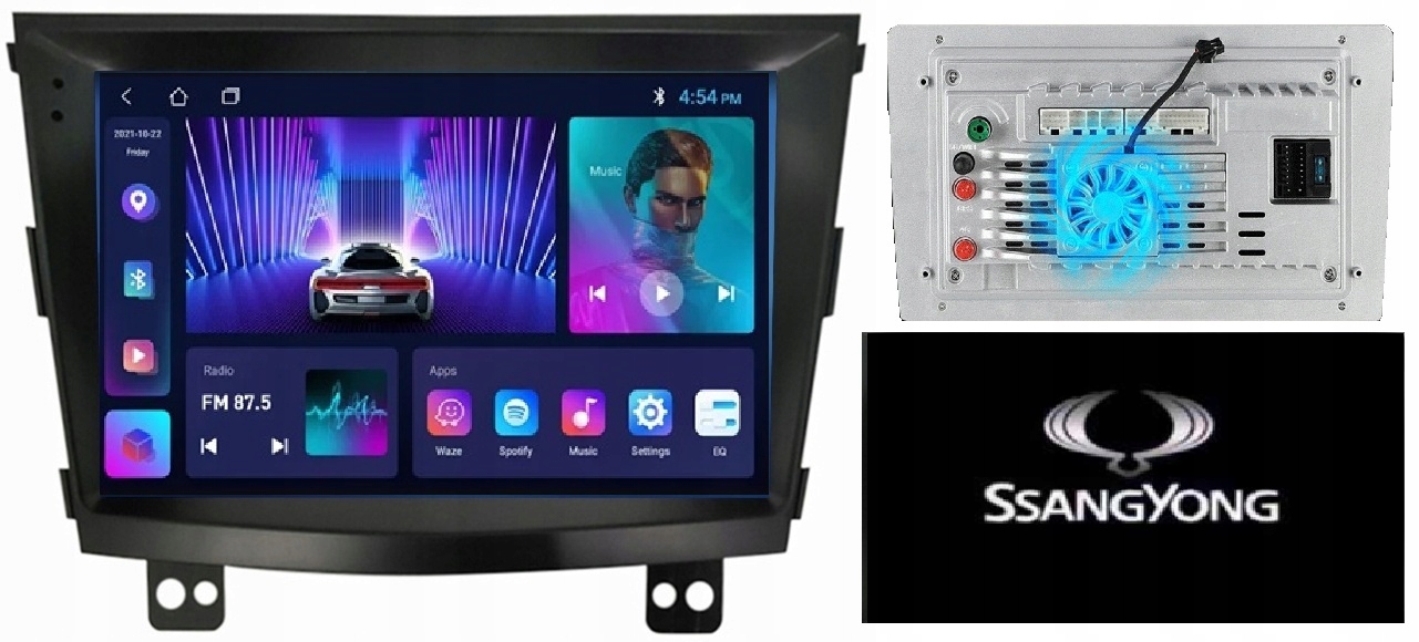 Radio Nawigacja Android Ssangyong Tivoli 2014-2017 Kamera+wentylator 2/64GB