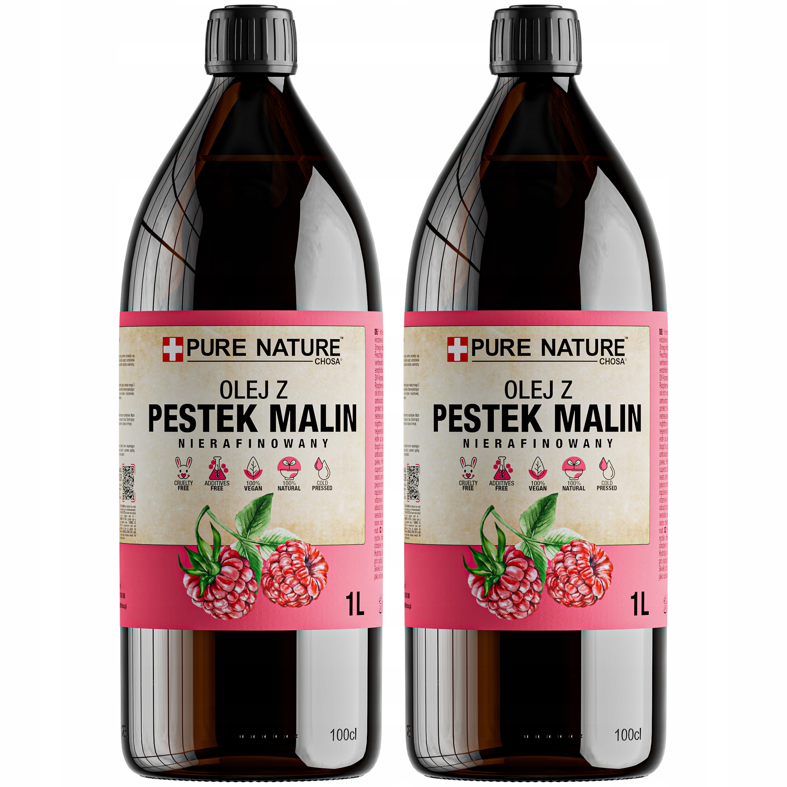 Olej Z Malinových Jader Nerafinovaný Přírodní Za Studena Lisovaný 2x 1l