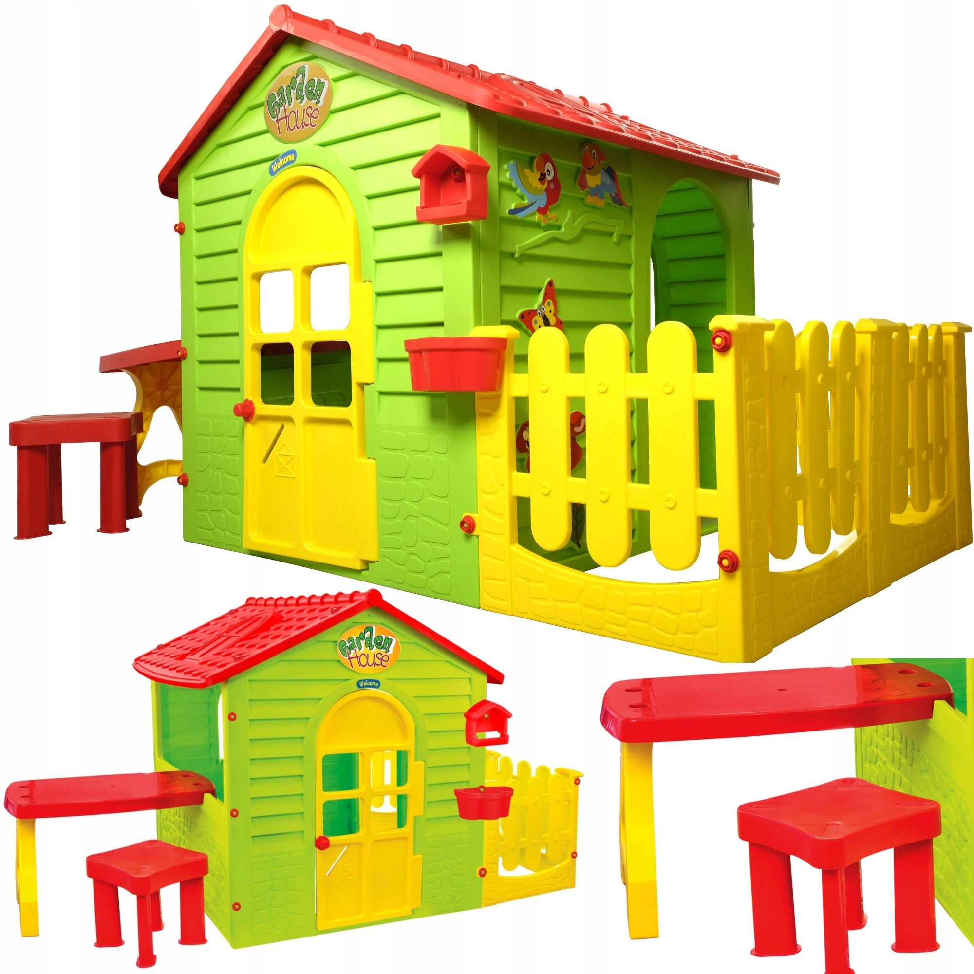 Zahradní Domek Pro Děti S Plotem A Stolem Velký XXL Mochtoys