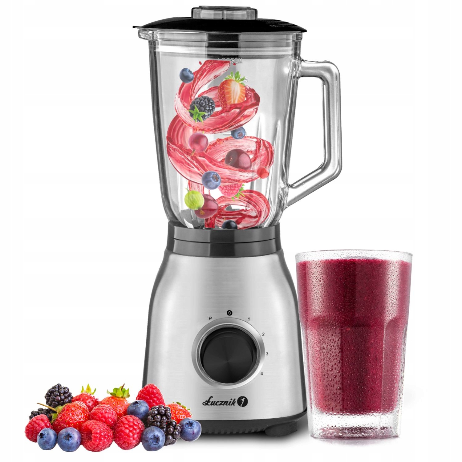 Blender kielichowy Łucznik BL-1000 1,8l 1000W stal Inox kruszy lód smoothie