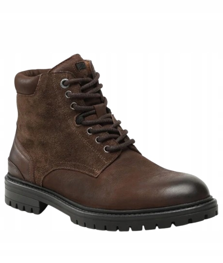 Pepe Jeans Kotníkové Boty Pánské Hnědé Kožené Na Zip 41 Awo