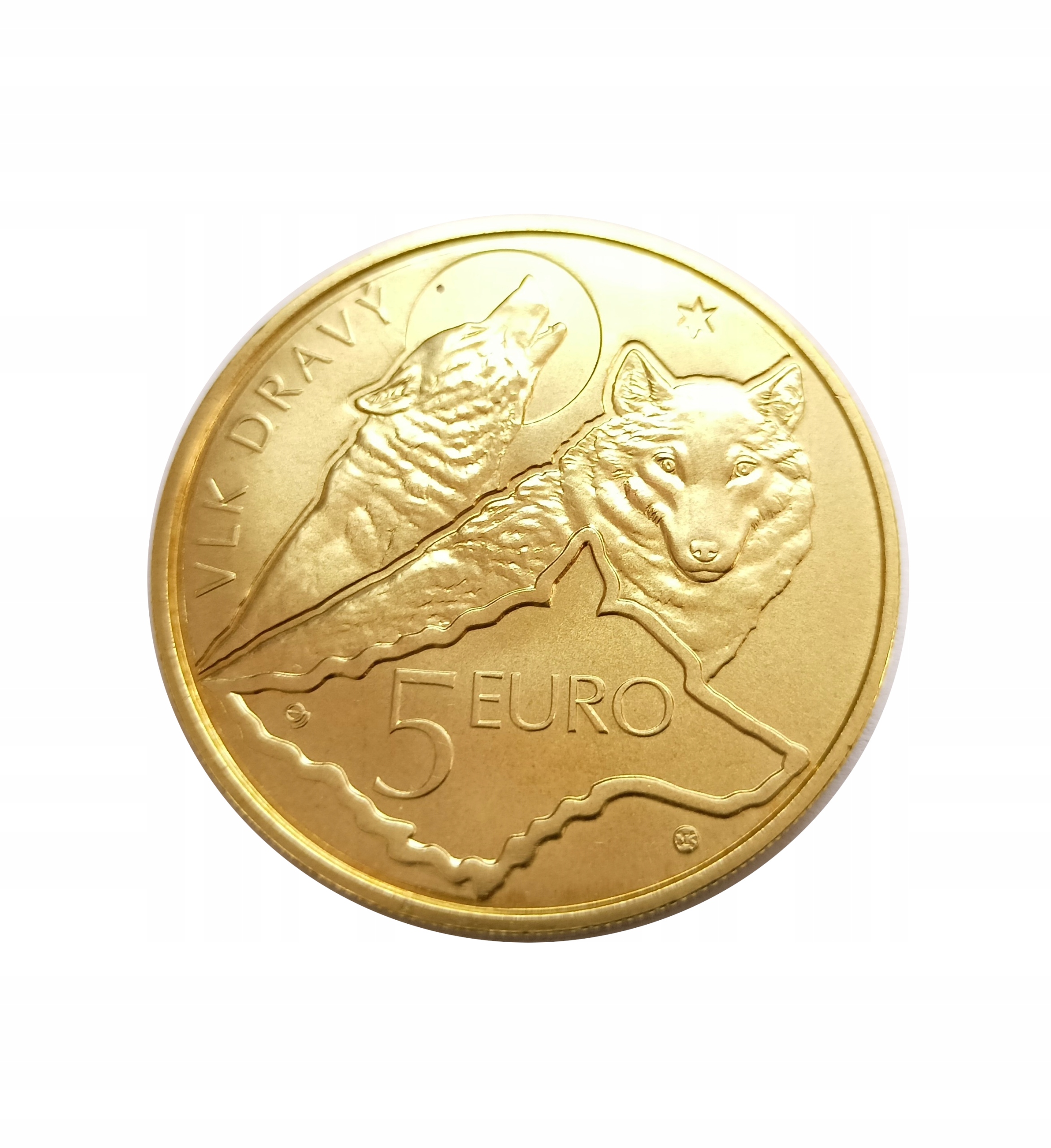 Słowacja 5 euro 2021 Wilk UNC