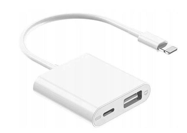 KABEL ADPATER OTG PRZEJŚCIÓKA Z LIGHTNING NA USB A + ŁADOWANIE IPHONE APPLE EAN (GTIN) 5905031422690