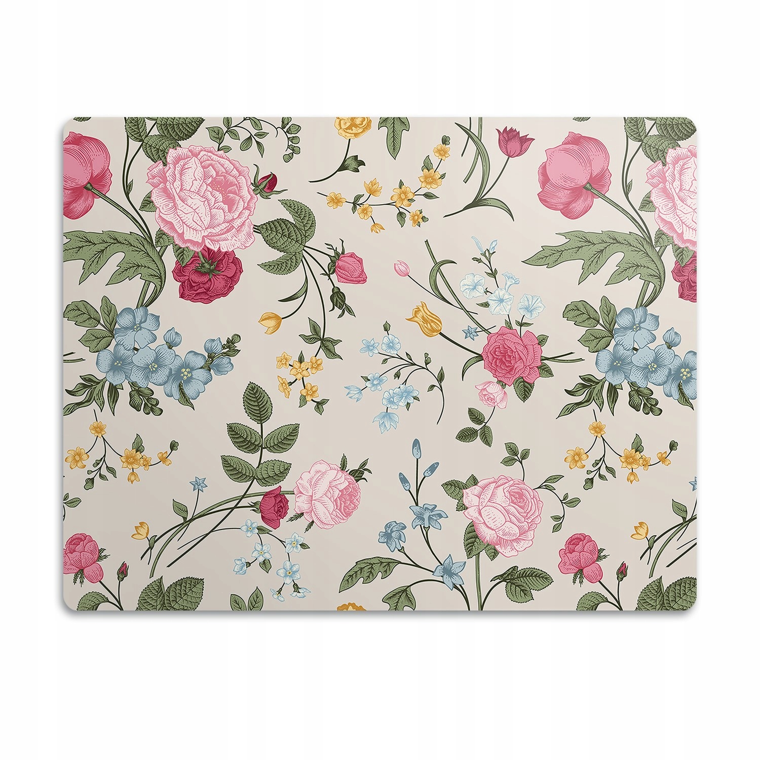 Levně Podložka pod misku pro kočky Barevné květy 90x60 cm