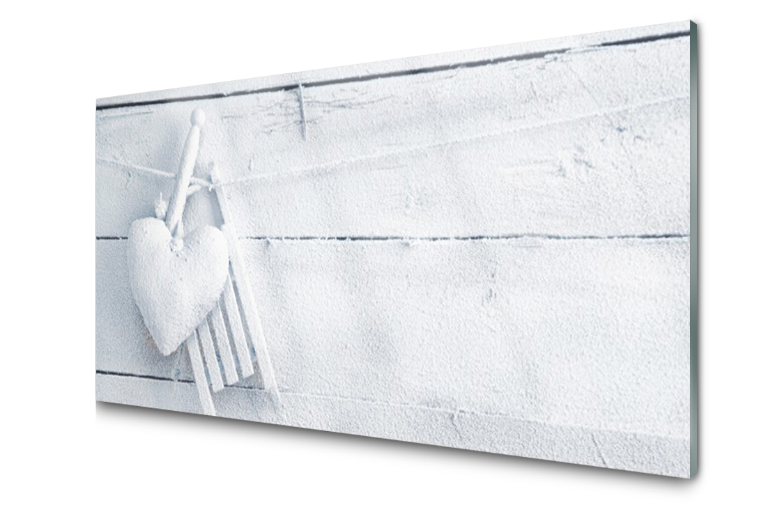 

Panel szklany dekor Zima Szron Serce 140x70