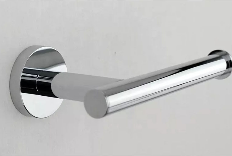 Uchwyt wieszak papier toaletowy srebro chrom Materiał wykonania metal