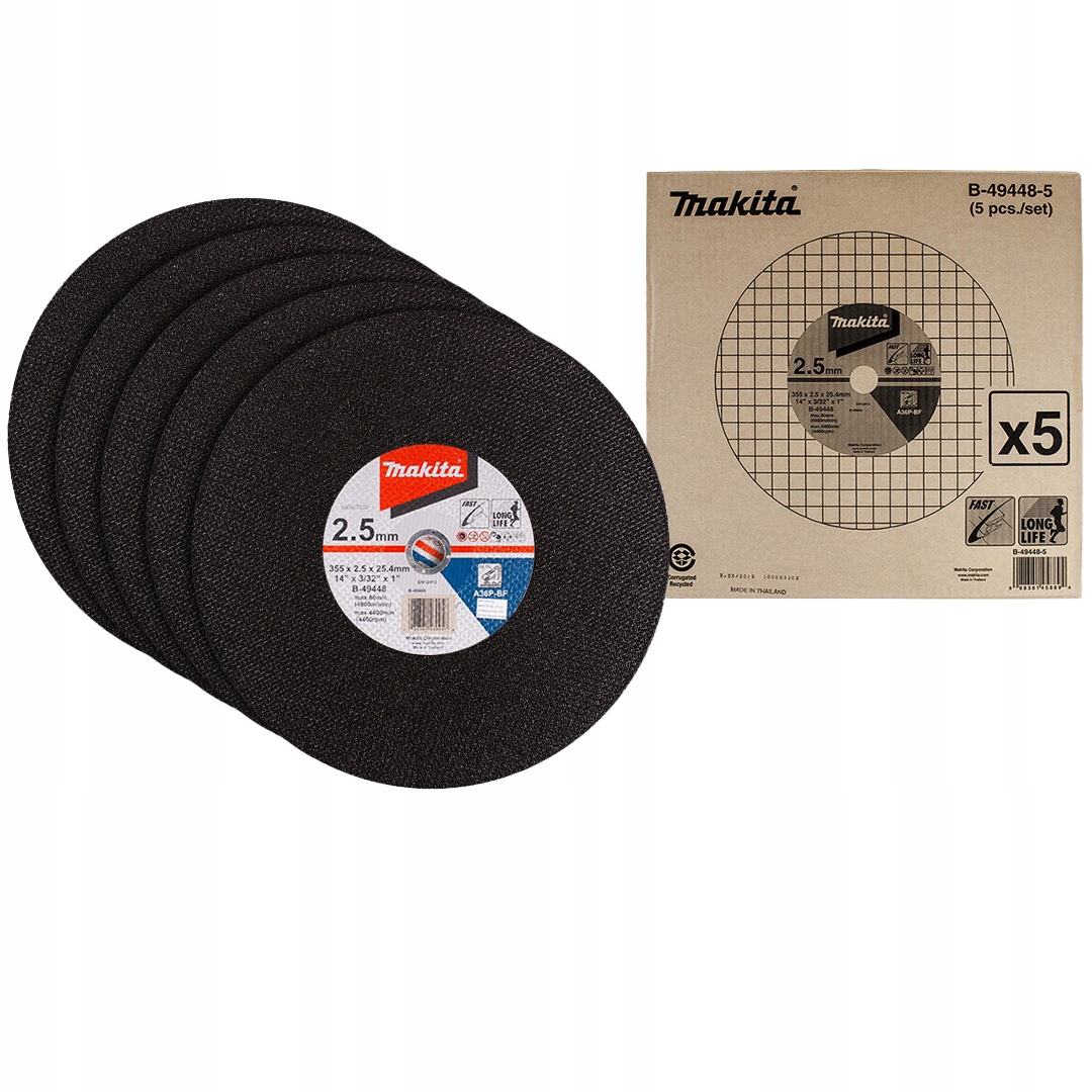 Řezací kotouč na kov Makita B-49448-5 355x25,4 mm LongLife 5 kusů
