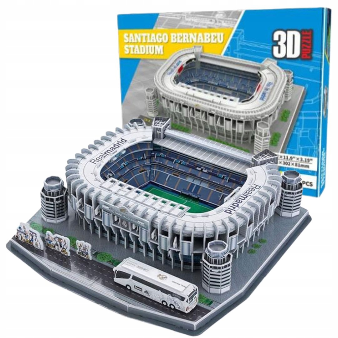 3D PUZZLE FUTBALOVÝ ŠTADIÓN REAL MADRID FC SANTIAGO BERNABEU VEĽKÝ 101 dielikov.