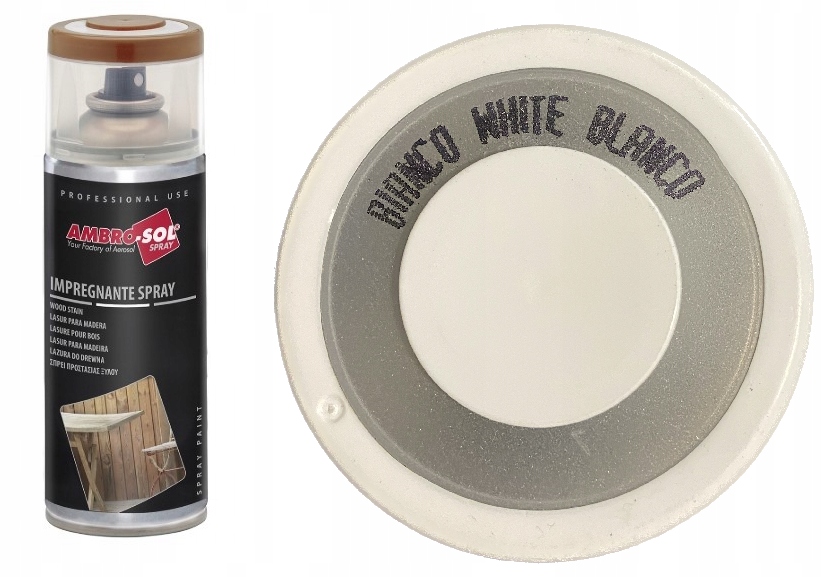 LAKIER DO DREWNA W SPRAYU LAZURA BIAŁA 0,4l