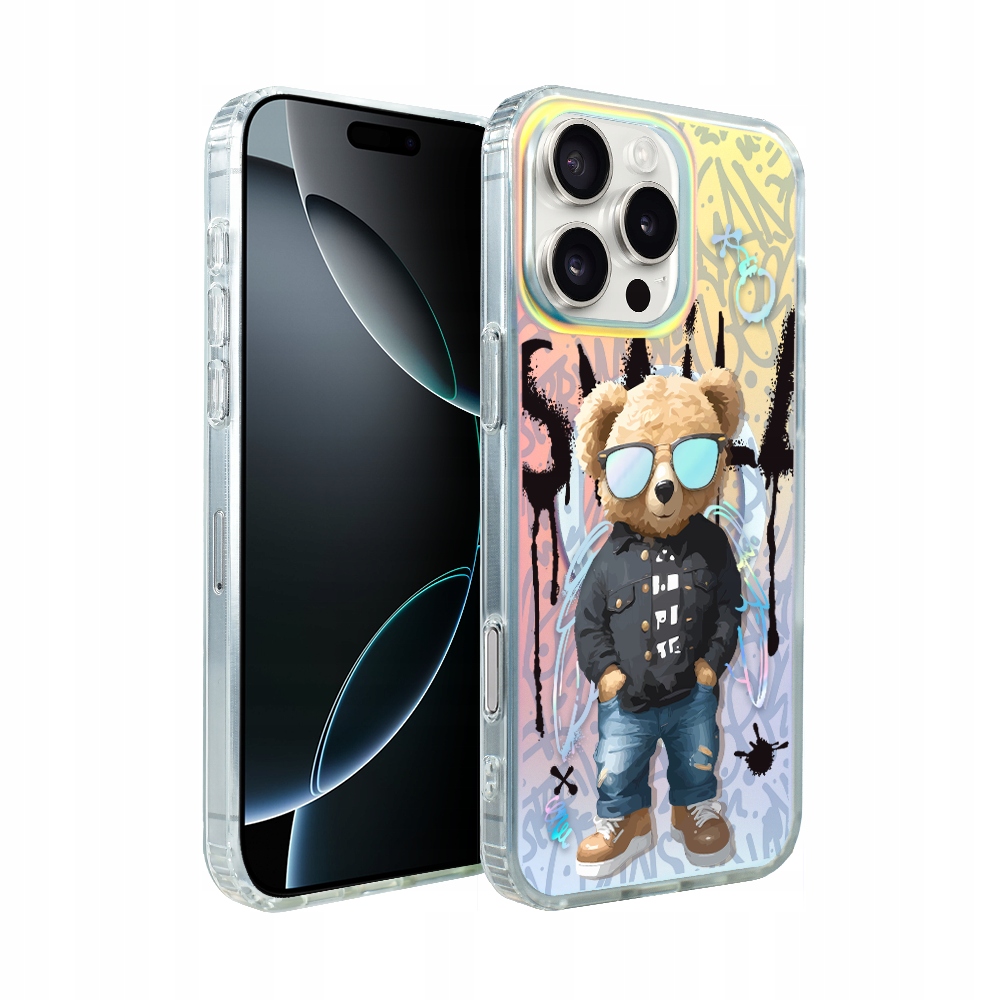 Pouzdro pro iPhone 16 Pro Max Ibizu s MagSafe, umělecký medvídek