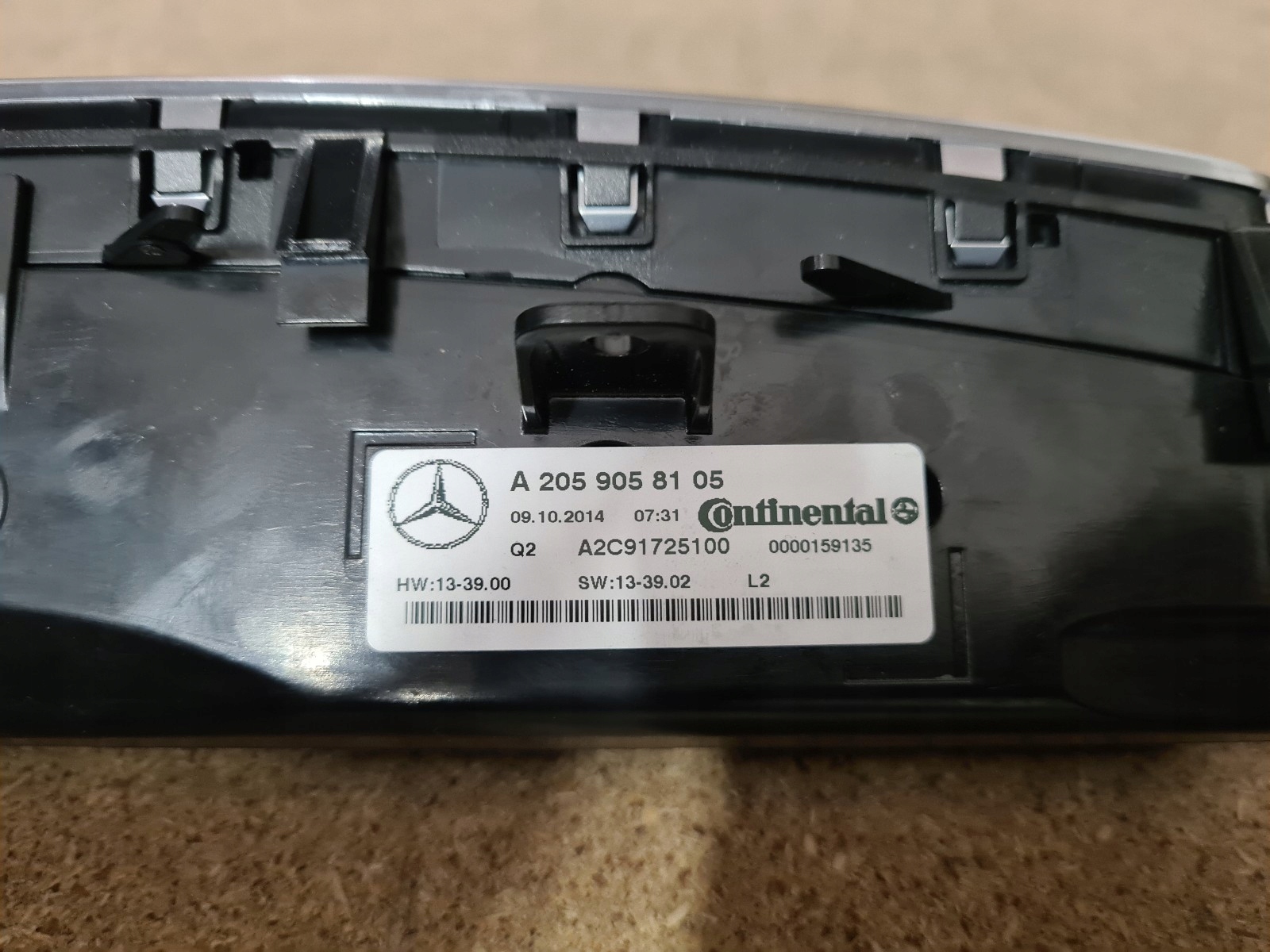 MERCEDES BENZ W205 Unite commande clima A2059058105