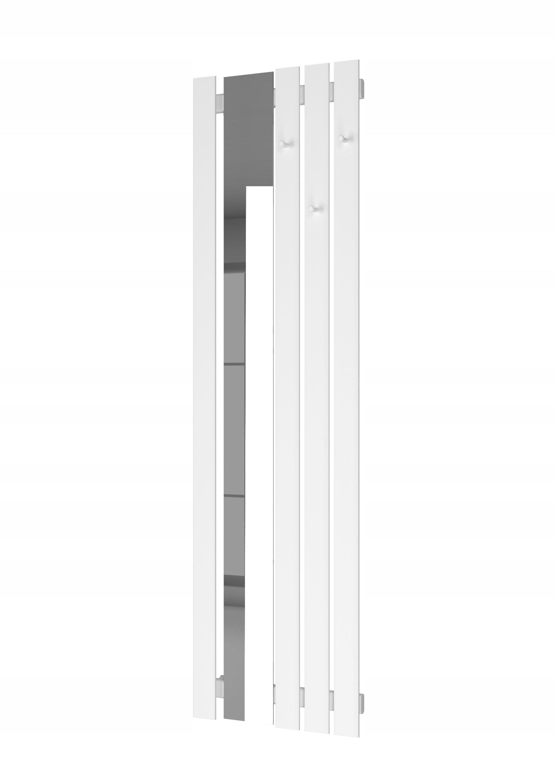 Dekoratívny panelový radiátor Bello Mirror Hook 140/52 Biely Mat Hladký