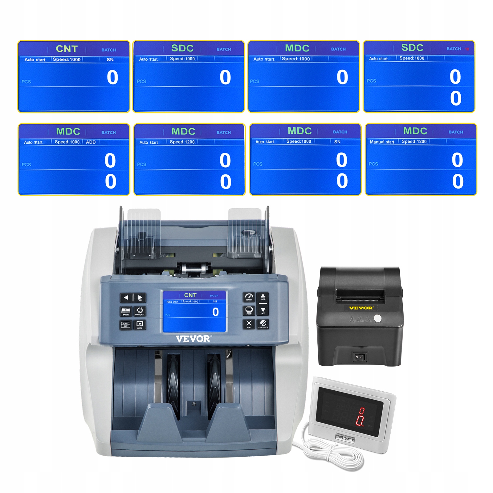 Liczarka Maszyna do liczenia pieniędzy 800bz/min Marka Vevor