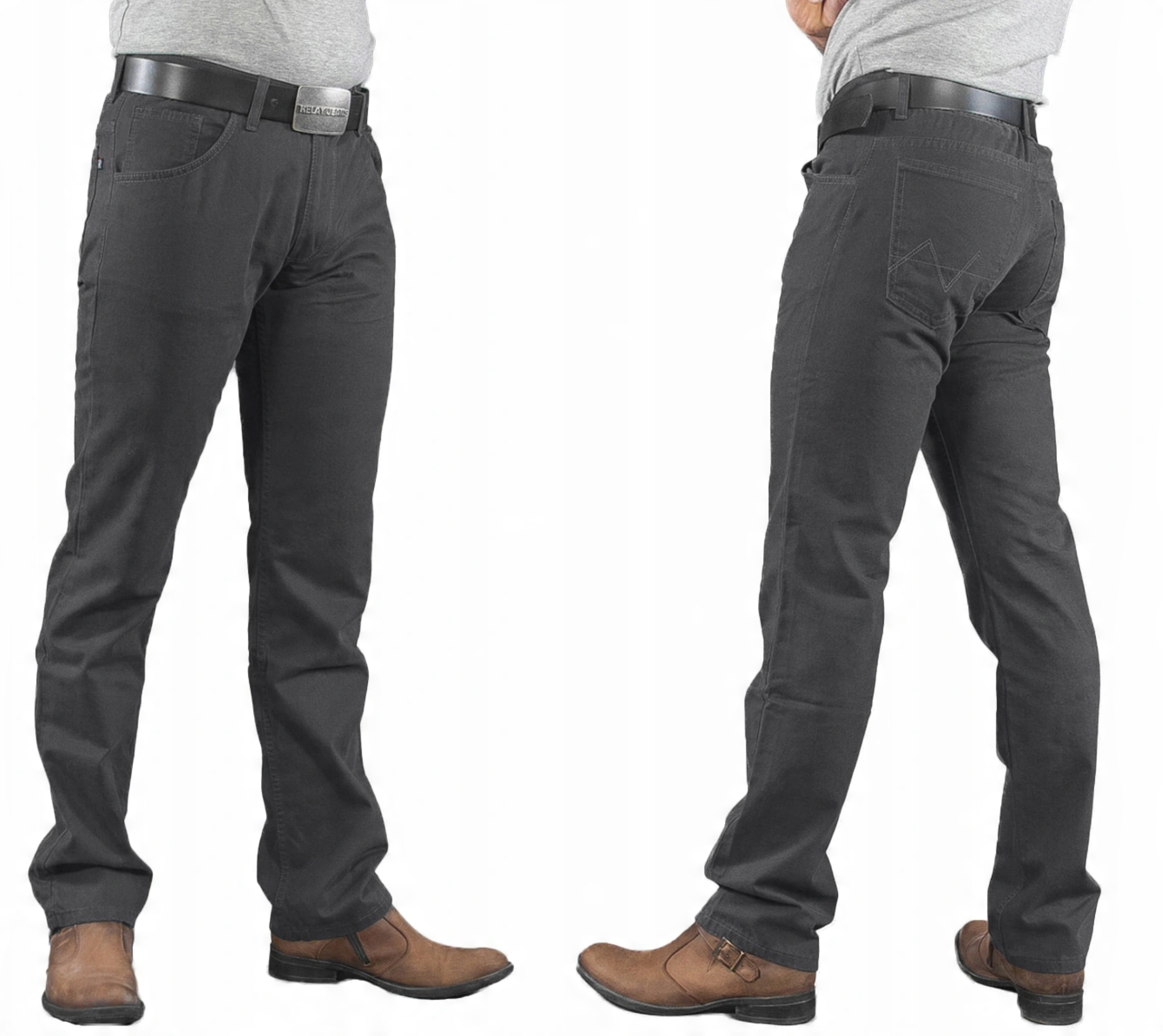 

Długie Spodnie Męskie Bawełniane 844 108cm/36 stal