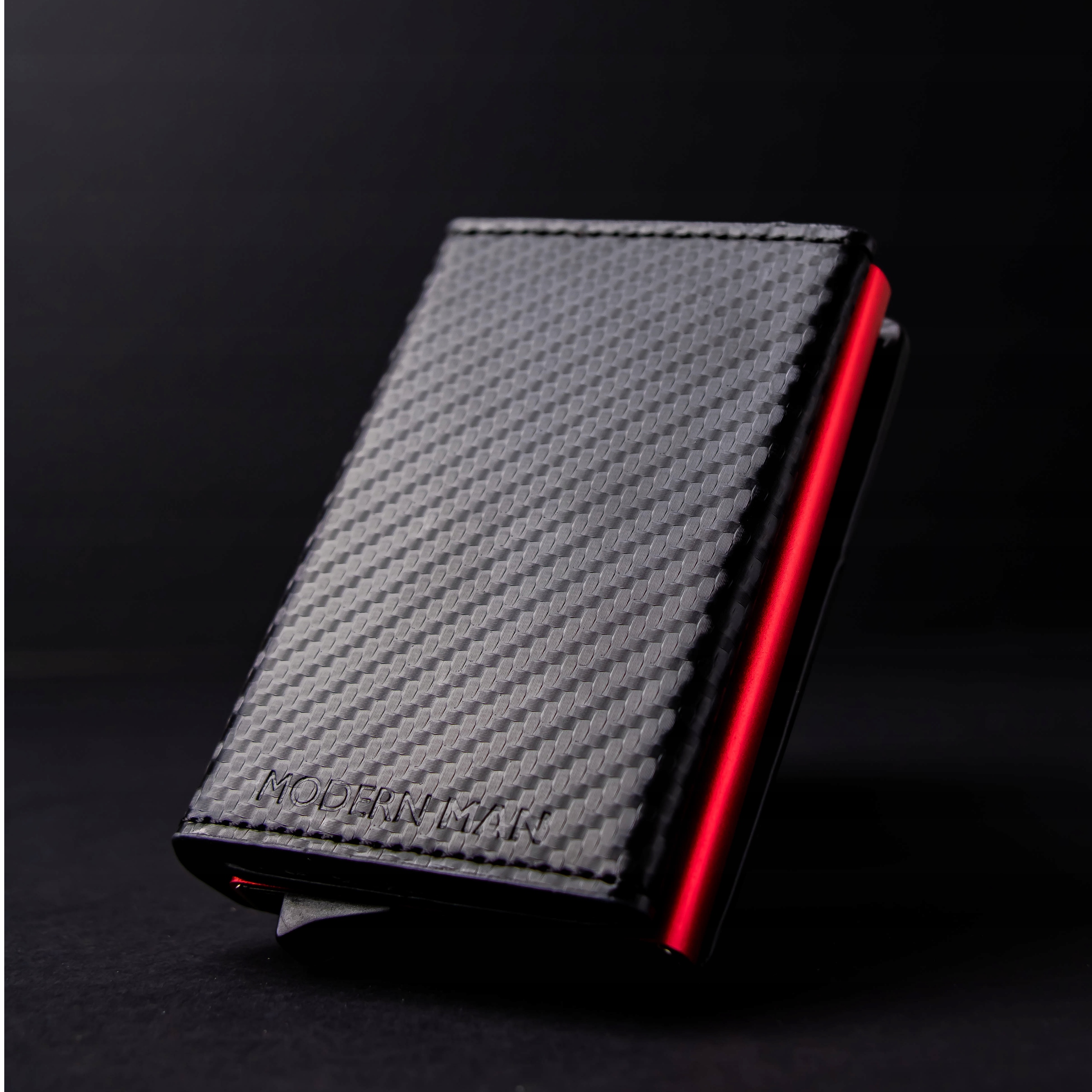 

Mały portfel Miniwallet black carbon Nowoczesny