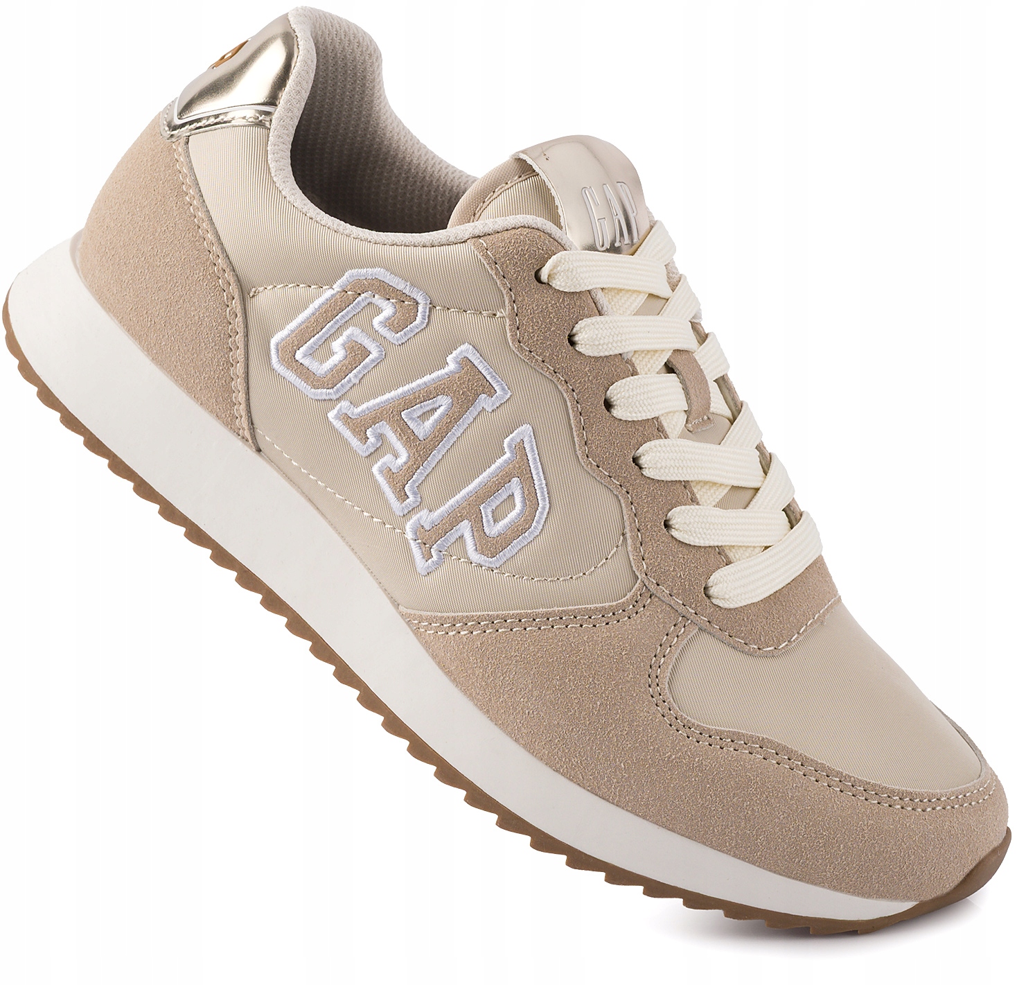 Gap Damskie Buty Sneakersy Sportowe Beżowe Niskie Sznurowane r. 38