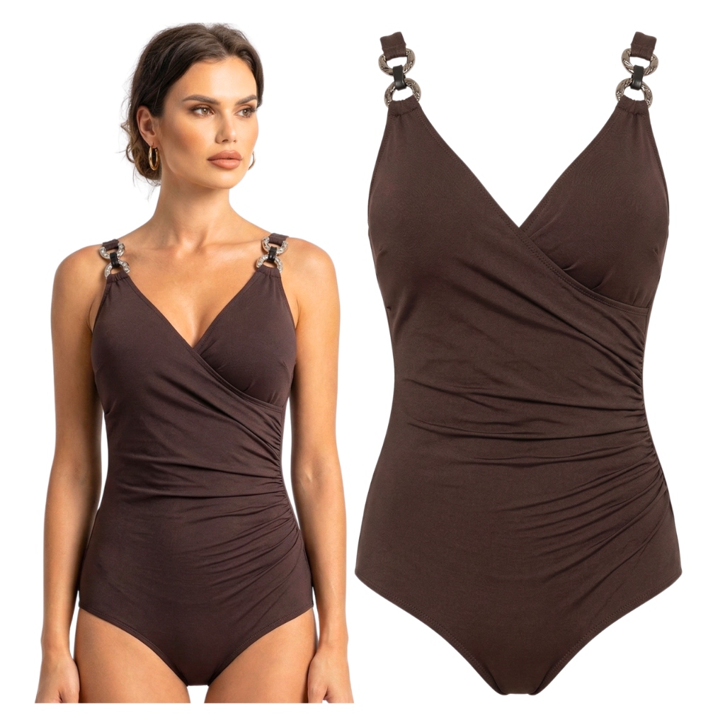 Jednodílné plavky 42 XL Dámský modelovací kostým Monokini