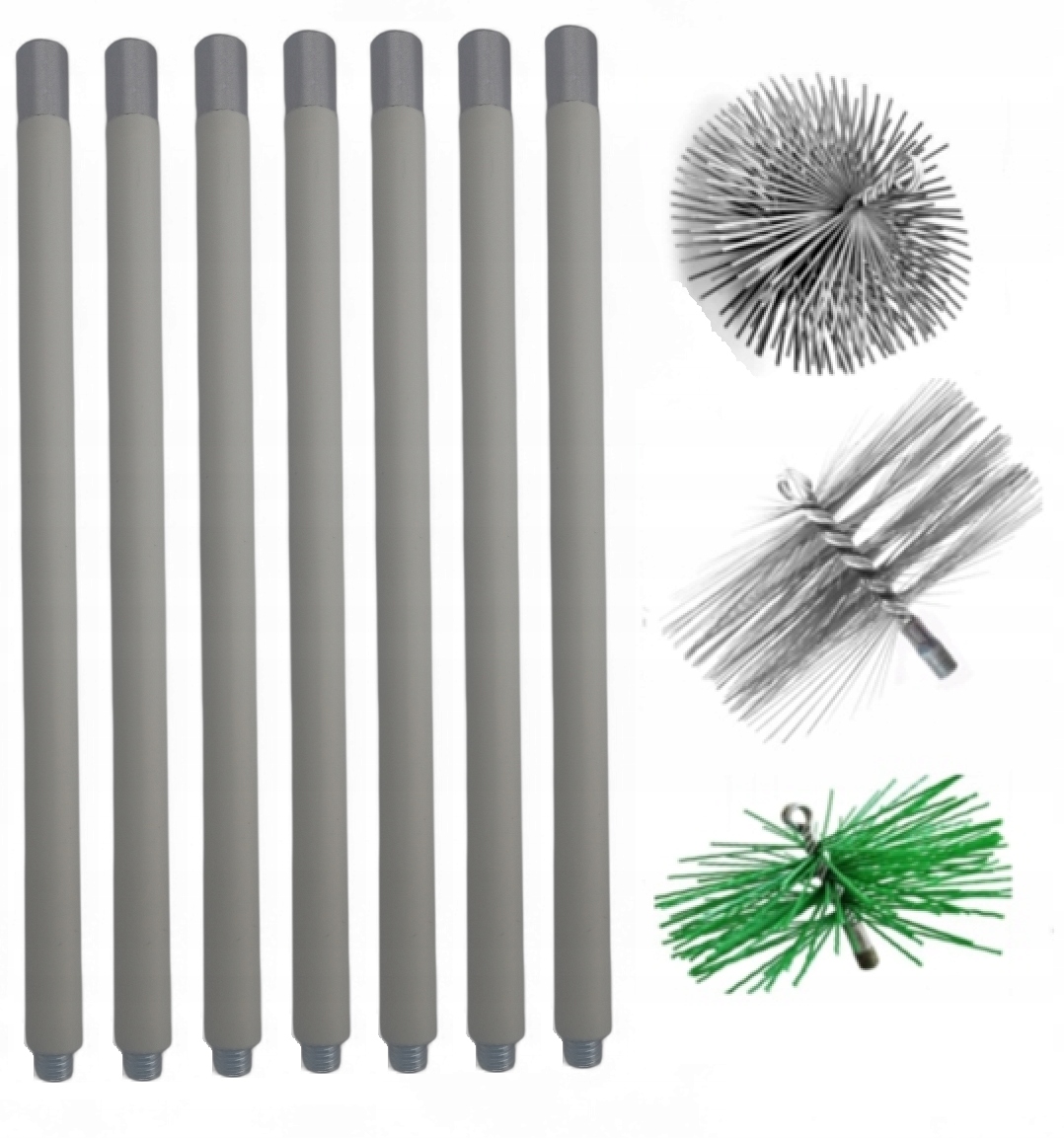 Sada Na Čistenie Komína Zospodu 7 M 3 Kefy Fi 150