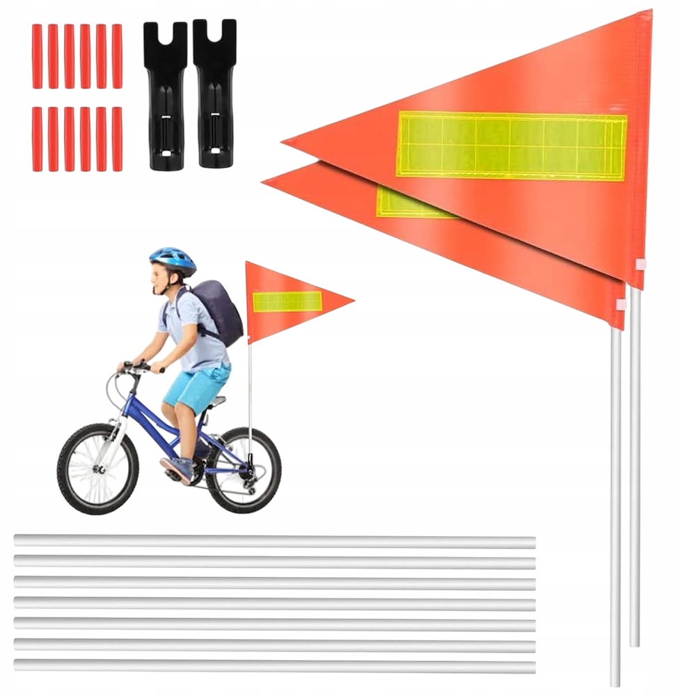 Chorągiewka Do Rowerka Roweru Odblaskowa Proporzec 2 Sztuki Dla Dzieci Bike