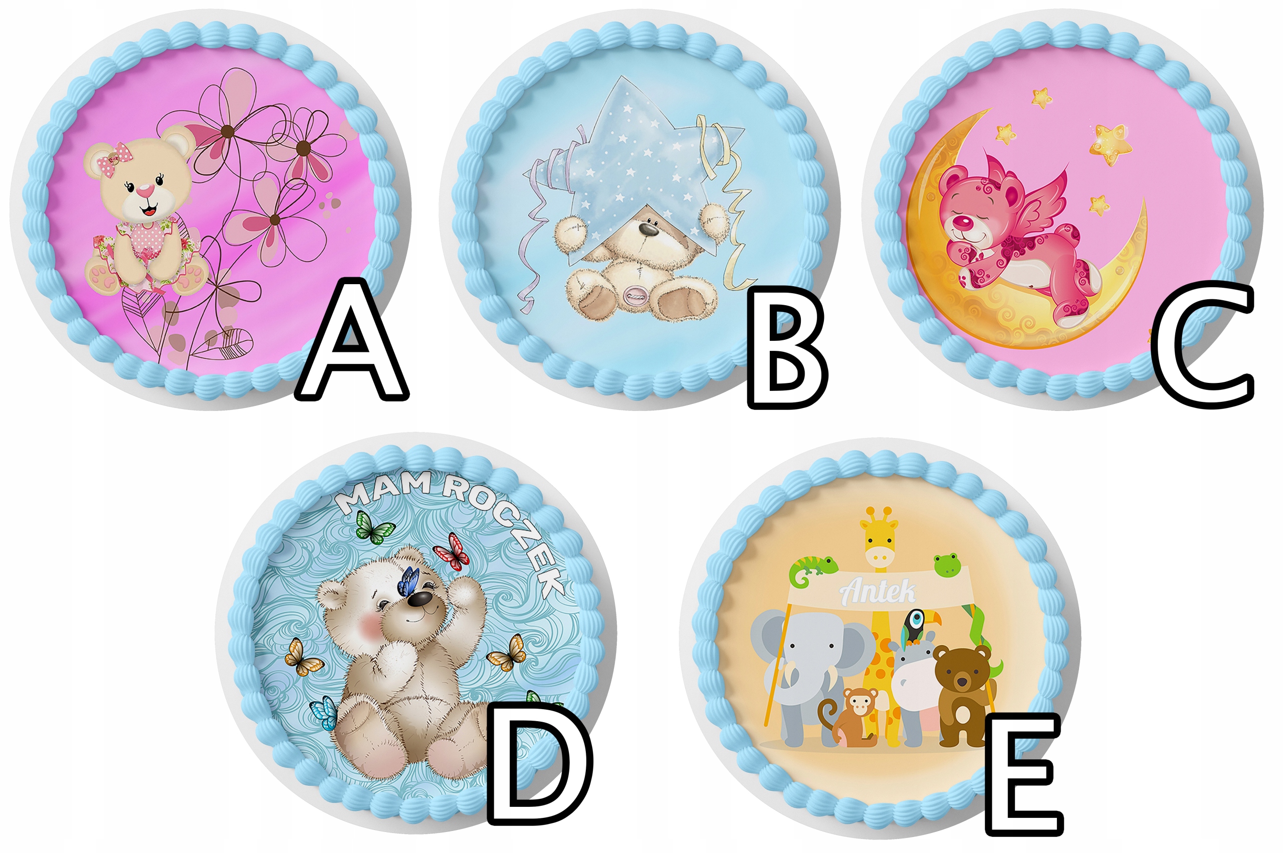 OPŁATEK NA TORT NA ROCZEK + GRATIS TEKST IMIĘ Motyw bajkowy